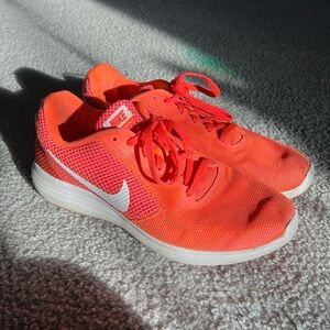 Nike sneakers neon orange women’s size 10